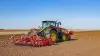 BTFR 6030 foldable seeding bar, HR 6040 RCS power harrow and TF 1512 front hopper at work